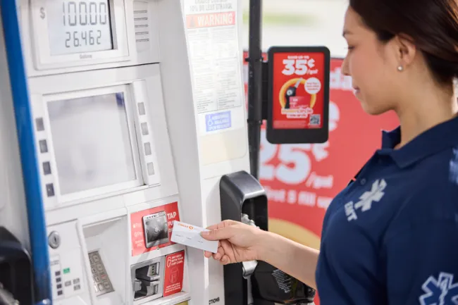 paramedic pumping gas