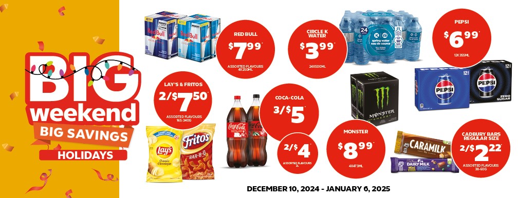 Big weekend, big savings, holidays, circlek, 